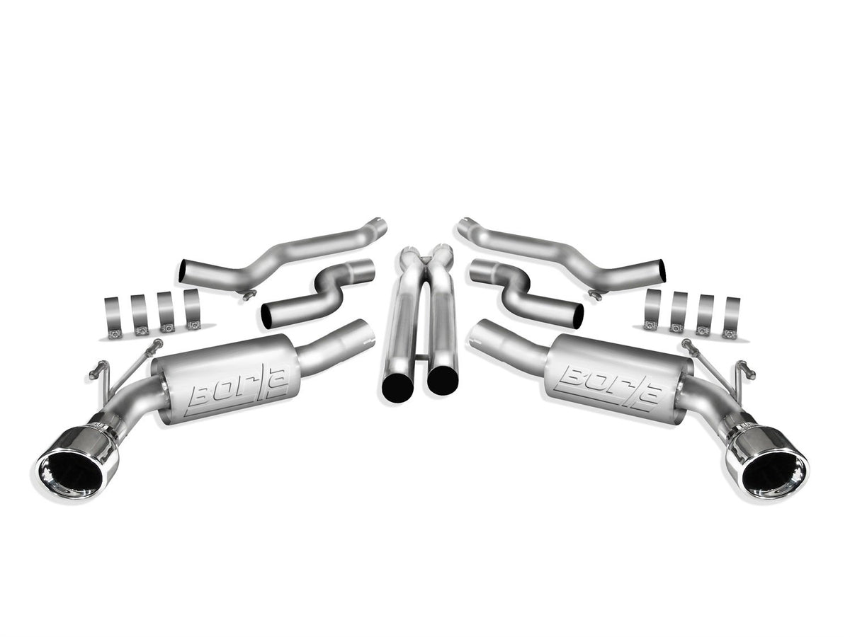 BORLA 140280 BORLA 140280 Cat-Back Performance Exhaust System for 2010-2013 Chevrolet Camaro SS 6.2L V8 Automatic/Manual Transmission Convertible. WITHOUT Ground Effects Package (GFX).