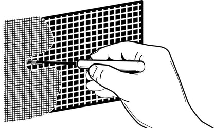 CAMCO 42146 Camco Flying Insect Screen with Installation Tool - WH 600, Durable Stainless Steel Mesh, Fits Suburban 10, 12, and 16 Gallon Water Heater Vents (42146),9.75" X 7.4" X 1.3