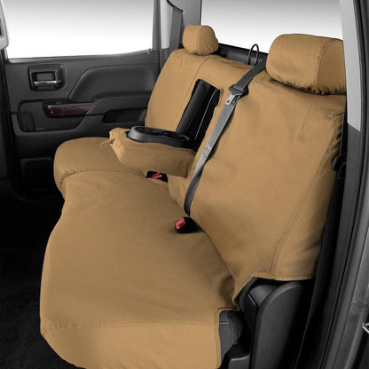 COVERCRAFT SS3344PCTN Covercraft Custom-Fit Front Bench SeatSaver Seat Covers - Polycotton Fabric, Tan