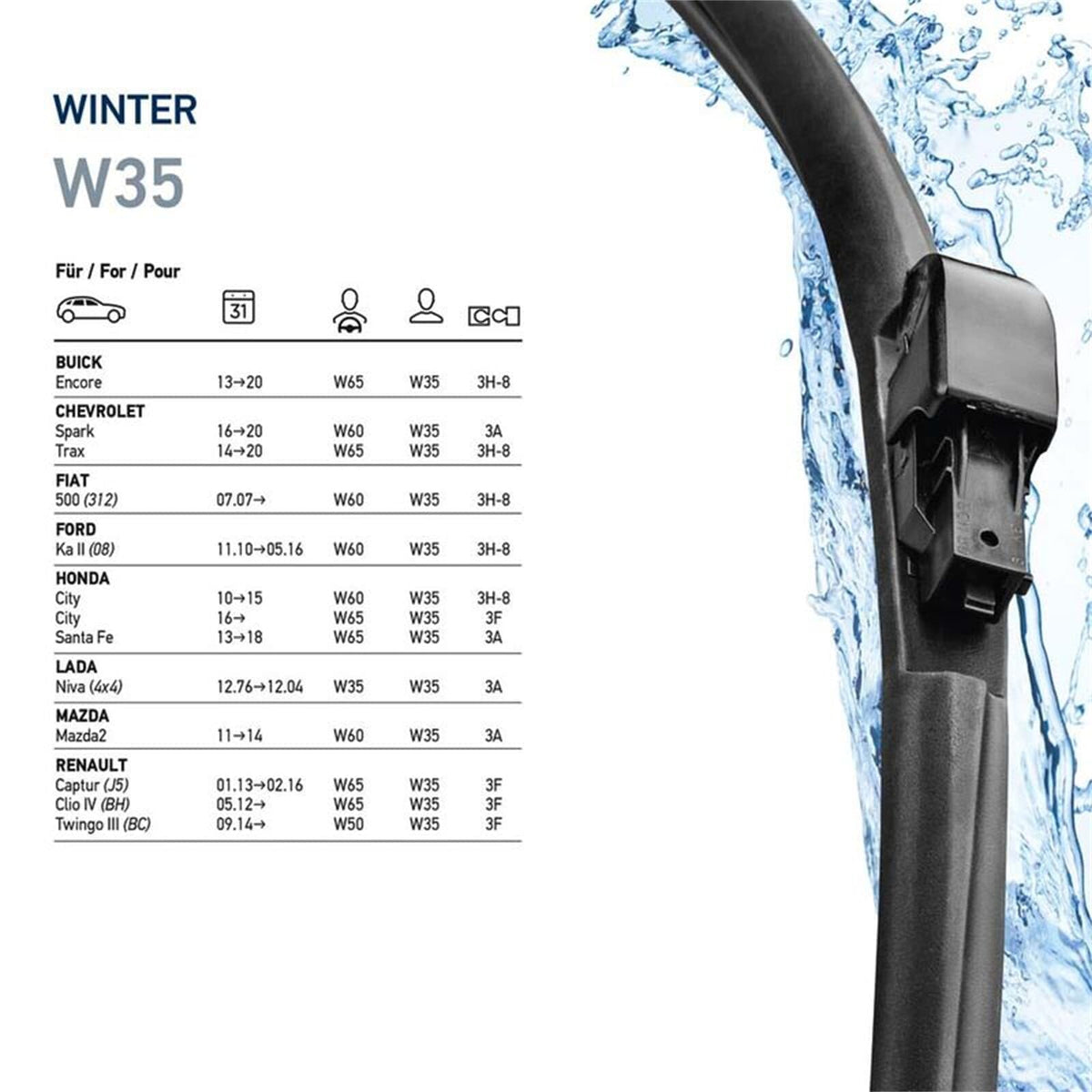 Hella 358004141 9XW 358 004-141 Winter Windscreen Wiper