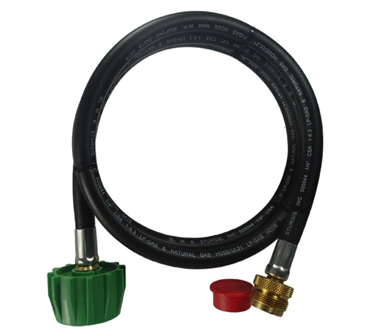 MB STURGIS 100555-144-MBS M.B. Sturgis Inc. Propane Adapter Hose. Type 1 X #600 Bulk Adapter (1"-20) (12 Feet)