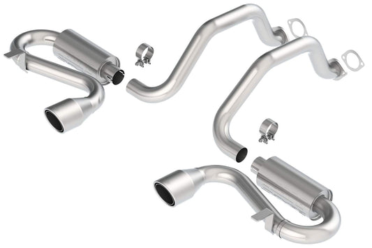 Borla 140017 BORLA 140017 Cat-Back Perf. Exhaust Sys. for 1997-2004 Chevrolet Corvette (C5) 5.7L V8 & Z06 (C5) V8 5.7L T-304 SS S-Type Classic Dual Center Rear Exit Single 4.5" Rnd. Polished T-304 Tips Each Side