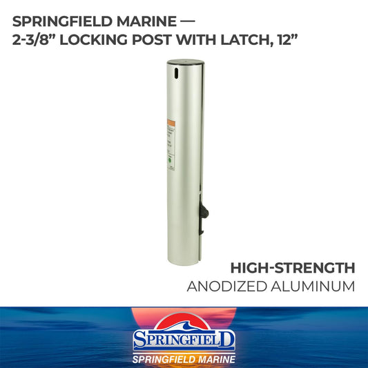 SPRINGFIELD 3310712-L Springfield Marine 3310712-L Locking Seat Post - 2-3/8" Diameter x 12" Length