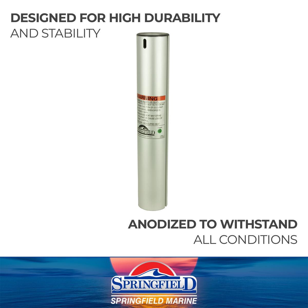 SPRINGFIELD 3300712 Springfield Marine 3300712 Plug-in Fixed Height Post - 12" Post Bulk,grey