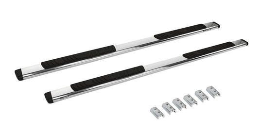 GO RHINO 685404687PS Go Rhino 5" OE Xtreme Low Profile Sidesteps & Brackets | Stainless Steel, Polished | 685404687PS | Fits 2007-2019 Chevrolet Silverado & GMC Sierra Crew Cab (See Description)
