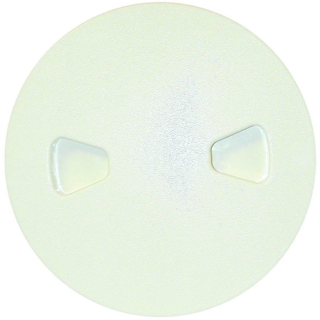 T-H MARINE DPS-6-3-DP T-H Marine Screw Out Deck Plate – Quick Access Boat Hatch Plate Cover – Watertight Lid with Hidden Fasteners - Sandshell, 6"