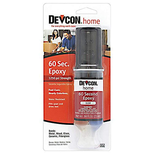 AP PRODUCTS 013-689313 Devcon 60-Second Epoxy - 25 ml Clear Epoxy Resin Tube