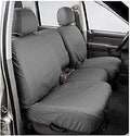Covercraft Polycotton Custom Seat Covers — Fits 2013-2016 Ram 1500/2500/3500, 2015-2016 Ram 4500/5500 — 1st Row 40/20/40 Bench Seat, Charcoal