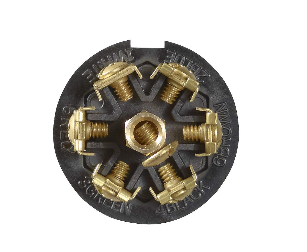 RV DESIGNER P703 RV Designer P703 Pollak 7-Way RV Trailer Connector Socket, Chrome-Plated