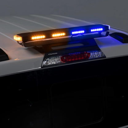 Putco 950224 Putco 24In Universal 24In Tri Color Hornet Light (Amber/Blue/White) - LED Stealth Rooftop Strobe Bar