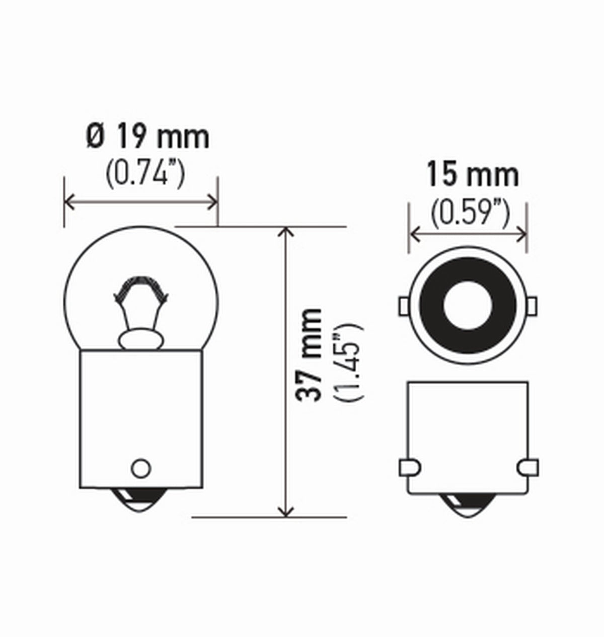 HELLA 5637 HELLA 5637 24V 10W Standard Miniature Replacement Navigation and Interior Light Bulb