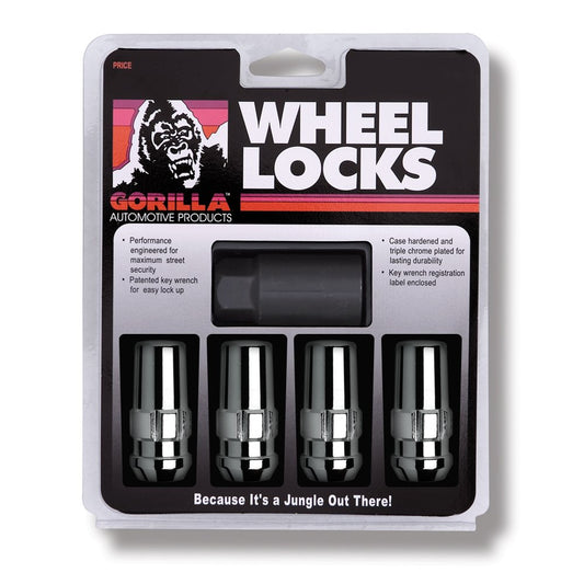 GORILLA 76641N Gorilla Automotive 76641N Duplex Acorn Wheel Locks (14mm x 1.50 Thread Size) - Pack of 4,Chrome