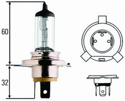 HELLA H4 24V 100/90W Hella H4 24V 100/90W BULB 24V 100/90W P43T T4.