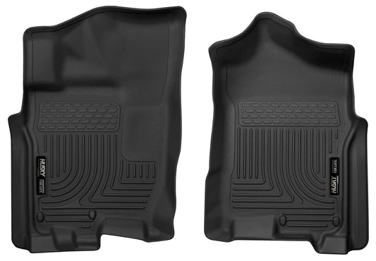 Husky Liners 55451 Husky Liners X-act Contour Floor Mats – Fits 2017-2024 Nissan Titan Extended & Crew CAB ONLY; 2016-2024 Titan XD Crew CAB ONLY; 2017-2019 Titan XD Extended CAB ONLY – Front Row, 2-pc Black - 55451