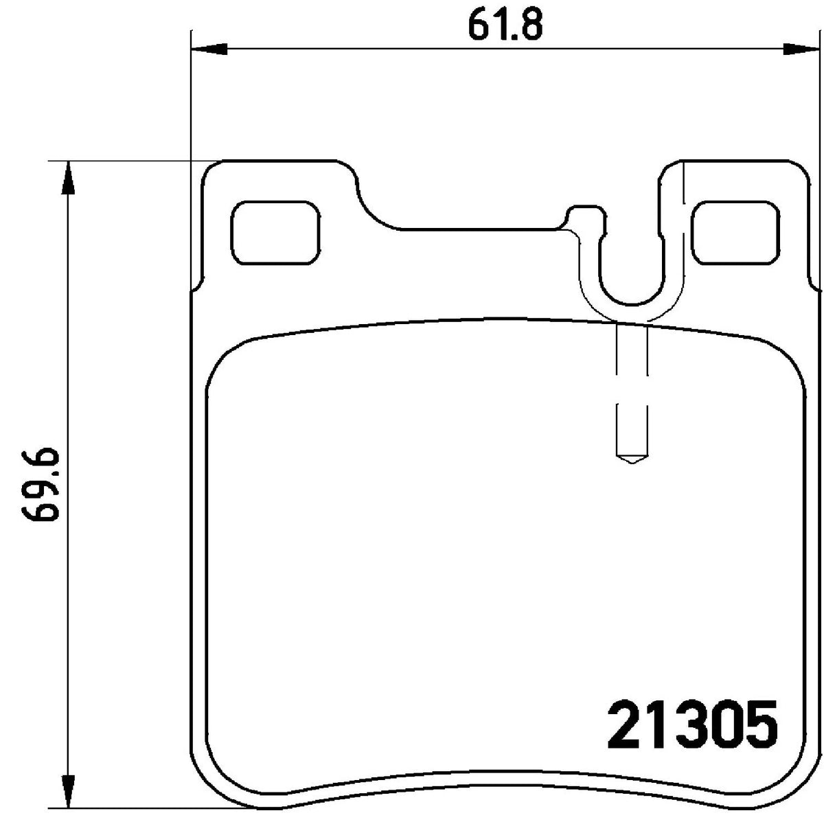 BREMBO P50017 Brembo P50017 Low-Met Rear Disc Brake Pad Set CHRYSLER/MERCEDES-BENZ OE# A0044209220