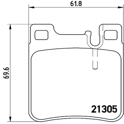 BREMBO P50017 Brembo P50017 Low-Met Rear Disc Brake Pad Set CHRYSLER/MERCEDES-BENZ OE# A0044209220