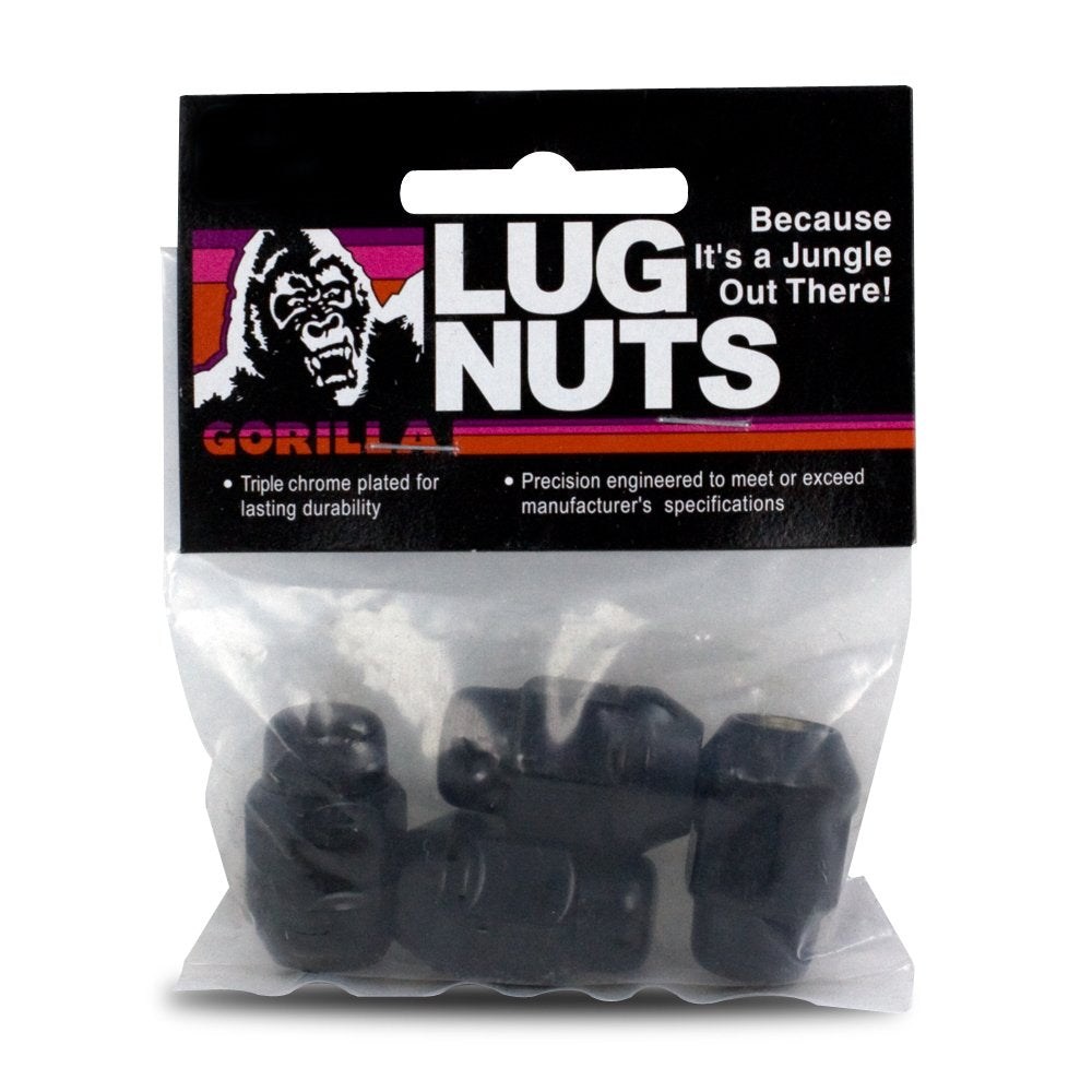 GORILLA 91187BCB Gorilla Automotive 91187BCB Acorn Bulge Black Chrome Lug Nuts (1/2" Thread Size)
