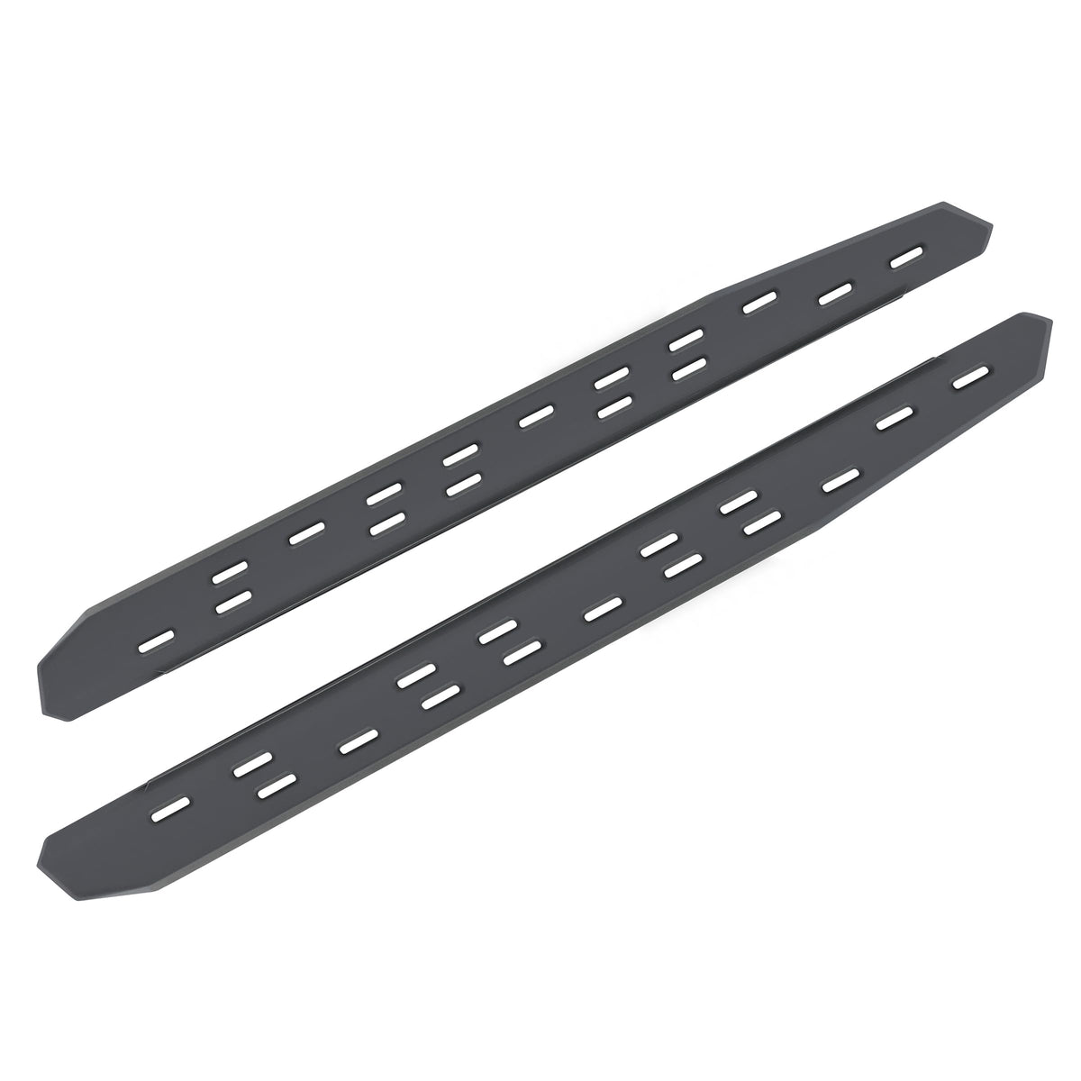 GO RHINO 69613157SPC RealTruck RB30 Slim Running Boards & Brackets | Galvanized Steel, Textured Black | 69613157SPC | Fits 2021-2026 Ford Bronco 2-Door (Excludes Bronco Sport)
