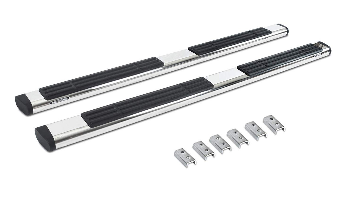 GO RHINO 686451687PS Go Rhino 6" OE Xtreme Sidesteps & Brackets – Stainless Steel, Polished – 686451687PS – Fits 2020-2024 Jeep Gladiator JT, 4-Door