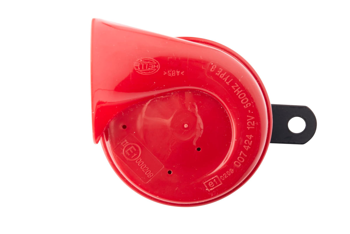 Hella 007424011 Red Trumpet High-Tone Horn with Bracket, 12 V