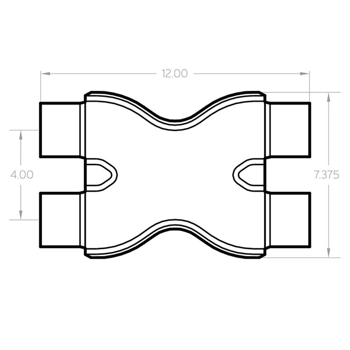 MAGNAFLOW 10790 Magnaflow 10790 TRANS X 2.25/2.25 X 12 SS