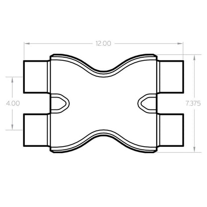 MAGNAFLOW 10790 Magnaflow 10790 TRANS X 2.25/2.25 X 12 SS