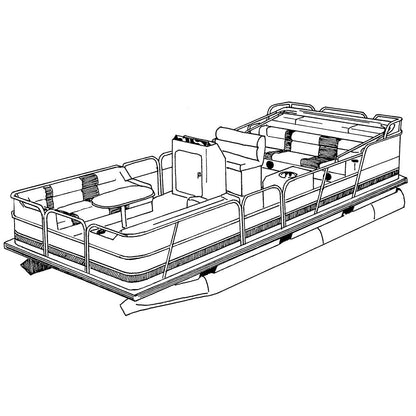 CARVER 77518P-10 Carver 77518P-10 BOAT COVER FED-18 PG GRAY