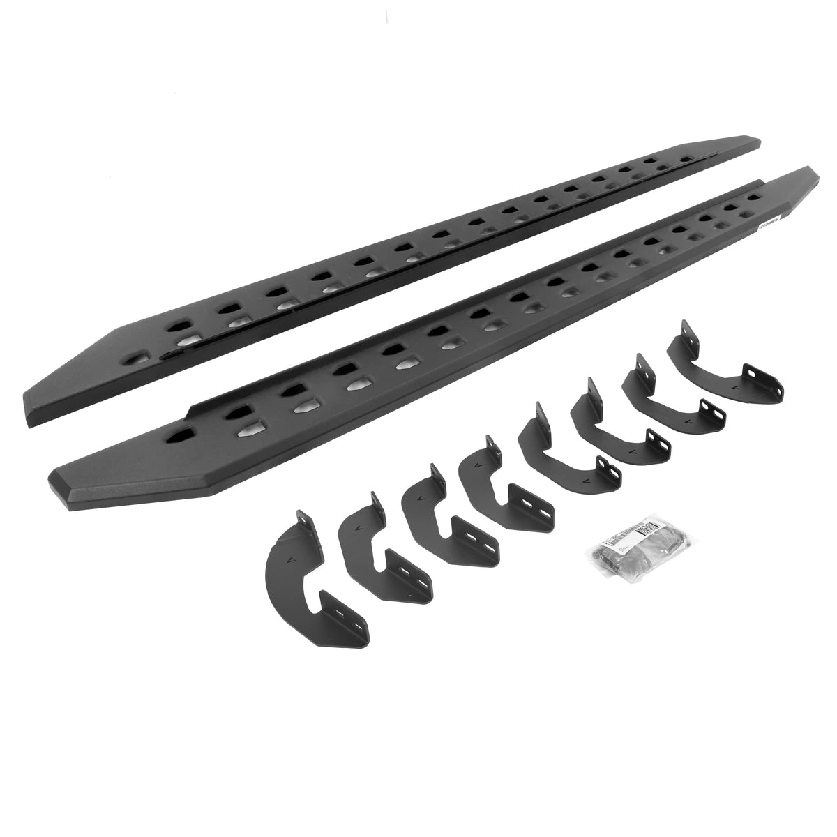 GO RHINO 69443580ST Go Rhino RB20 Slim Running Boards & Brackets | Galvanized Steel, Protective Bedliner Coating | 69443580ST | Fits 2022-2024 Toyota Tundra Double Cab Pickup