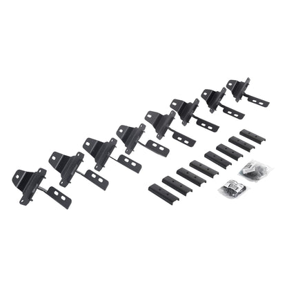 GO RHINO 6945166 Go Rhino V-Series V3 / RB10 Slim / RB20 Slim / RB30 Slim / RB30 Running Board Mounting Brackets | Mild Steel, Textured Black | 6945166 | Fits 2020-2024 Jeep Glatiador JT, 4-Door
