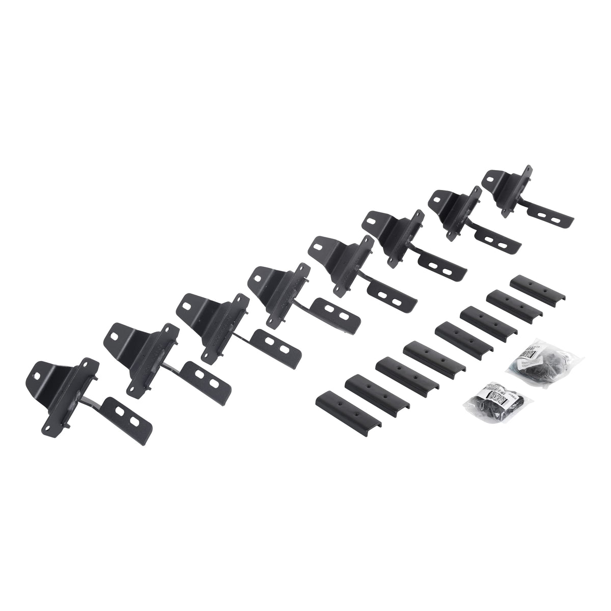 GO RHINO 6945166 Go Rhino V-Series V3 / RB10 Slim / RB20 Slim / RB30 Slim / RB30 Running Board Mounting Brackets | Mild Steel, Textured Black | 6945166 | Fits 2020-2024 Jeep Glatiador JT, 4-Door