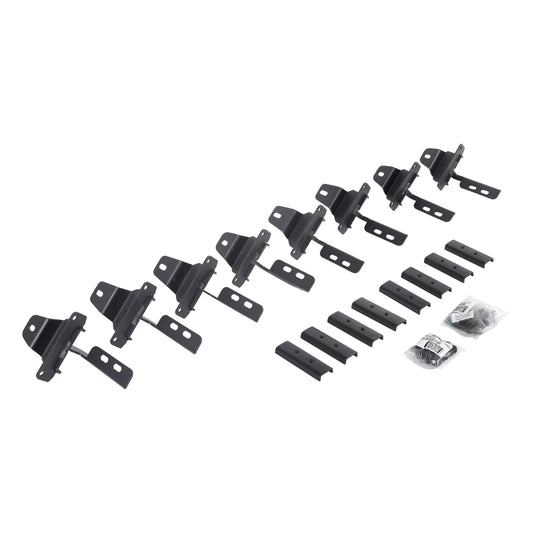 GO RHINO 6945165 Go Rhino RB10 / RB20 Brackets | Mild Steel, Textured Black | 6945165 | Fits 2020 - 2024 Jeep Gladiator JT, 4-Door