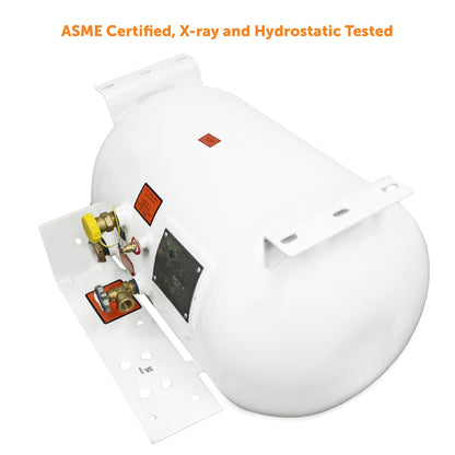 FLAME KING YSN20.3TH Flame King YSN203 20.3 Gallon RV, Van, Or Trailer Horizontal ASME RV Propane Tank Cylinder, 16" x 27"