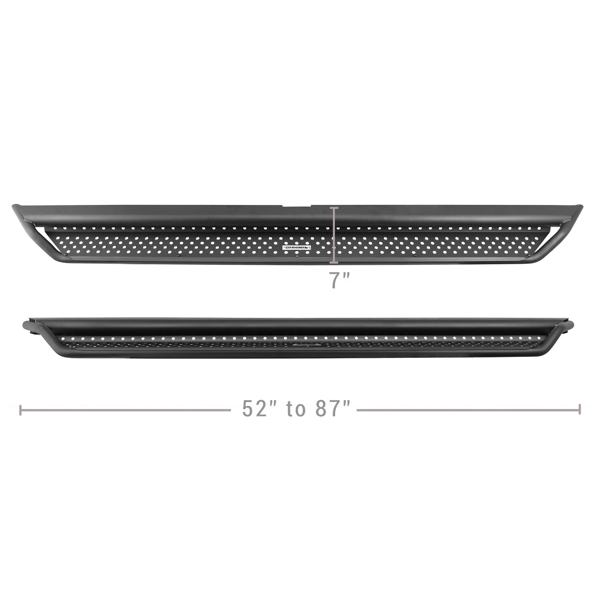 GO RHINO D14129T Go Rhino Dominator Xtreme D1 Sidestep & Brackets | Mild Steel, Textured Black | D14129T | Fits 2021-2025 Ford Bronco 2-Door (Excludes Bronco Sport)