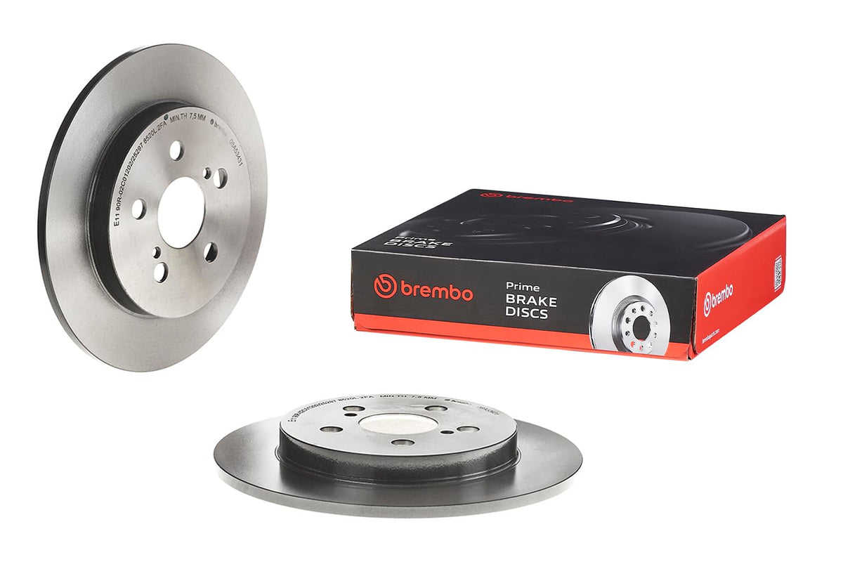BREMBO 08A53431C02 Brembo 08.A534.31 UV Coated solid Rear Brake Rotor LEXUS/SUBARU/TOYOTA/TOYOTA (FAW) OE# 4243112310