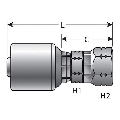 Gates G25910-0606 HYDRAULIC COUPLING-MEGACRIMP