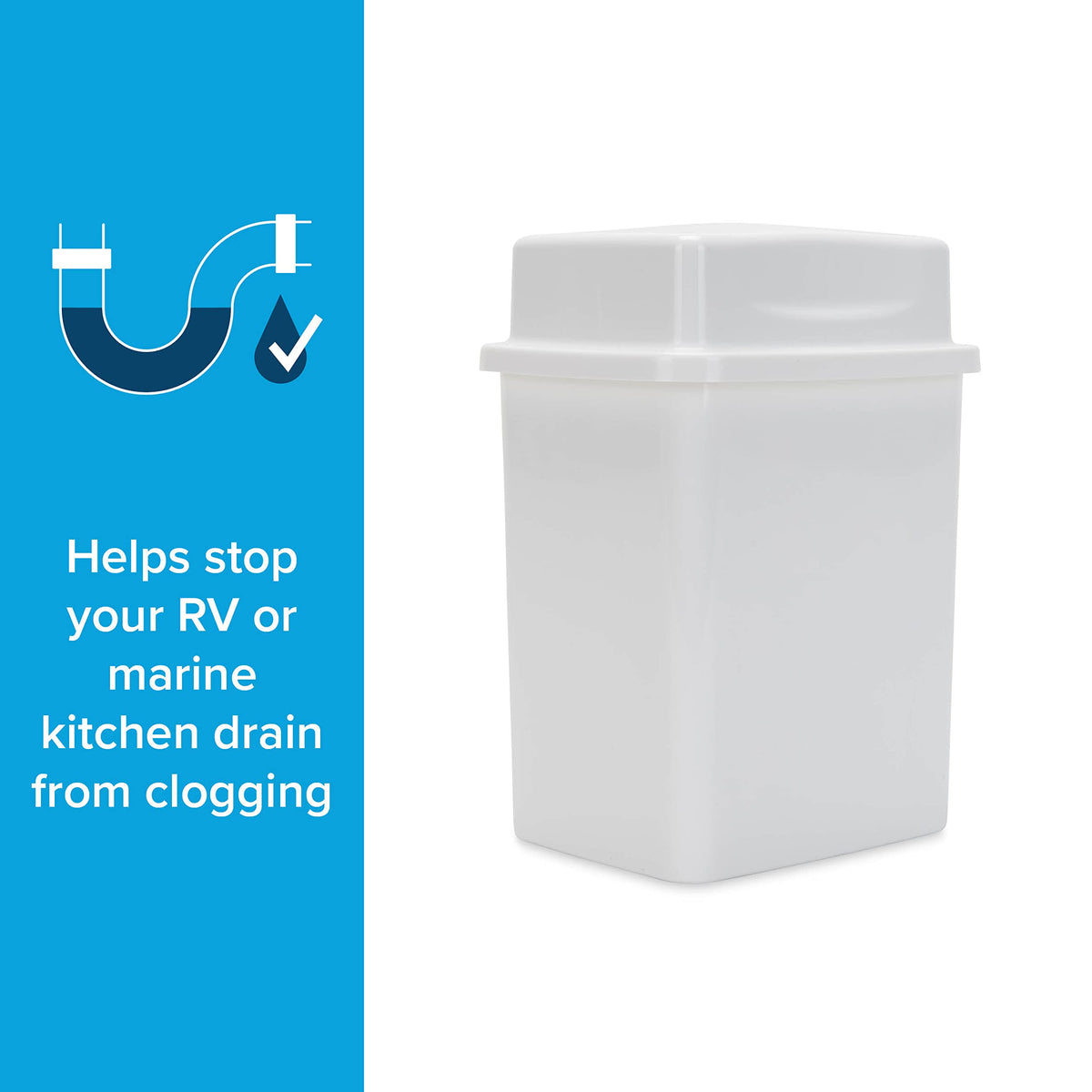 CAMCO 42281 Camco Cooking Grease Storage Bin | Help Stop RV and Marine Kitchen Drains from Getting Clogged | Foil Liners Hold Liquid Up to 200-Degrees Fahrenheit (42281)