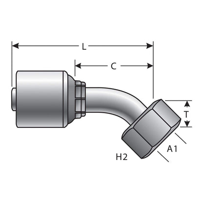 Gates G25725-0816 HYDRAULIC COUPLING-MEGACRIMP