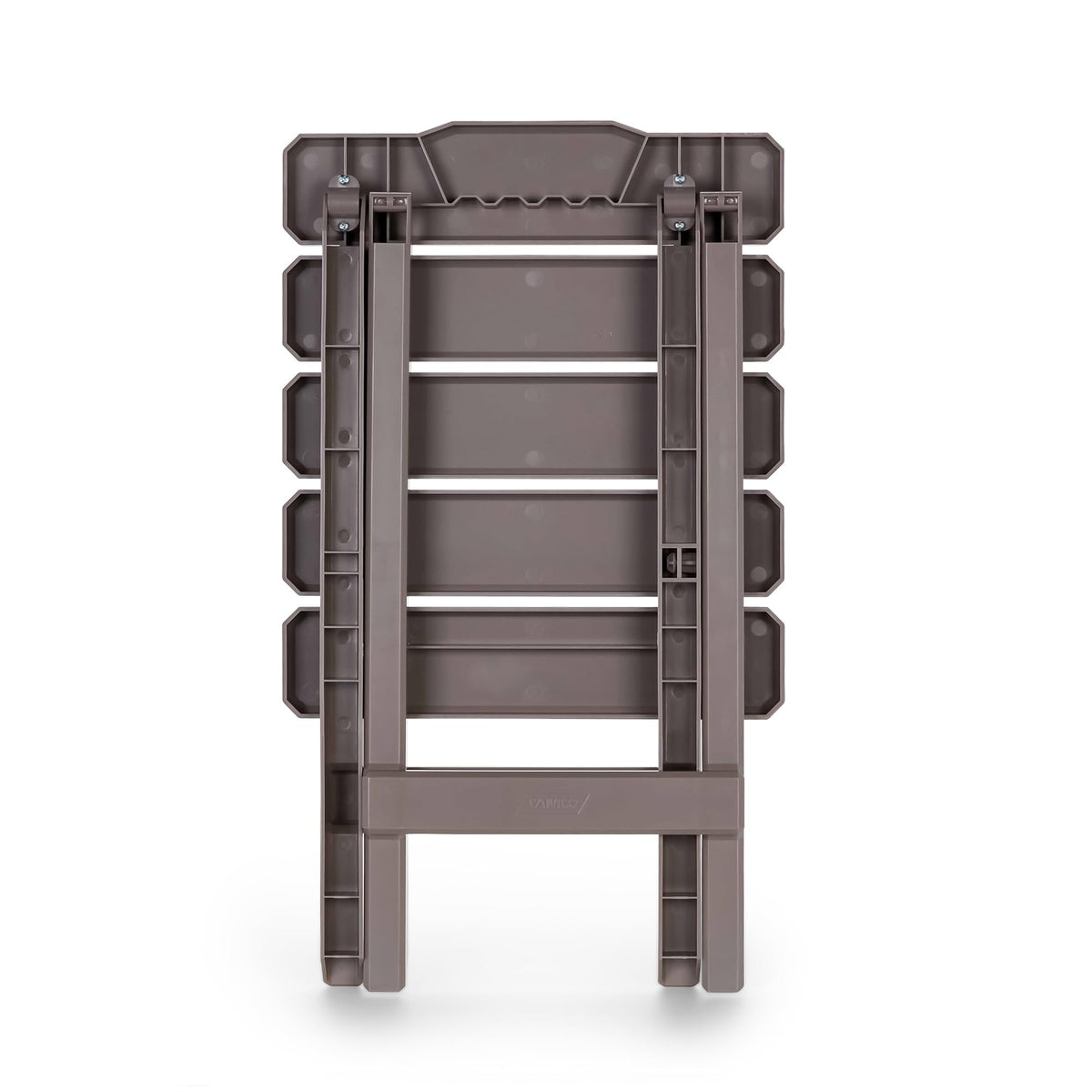 CAMCO 51883 Camco Adirondack Portable Outdoor Camping Small Weatherproof Rustproof Durable Plastic Folding Side Table for Indoor and Outdoor Use, Taupe