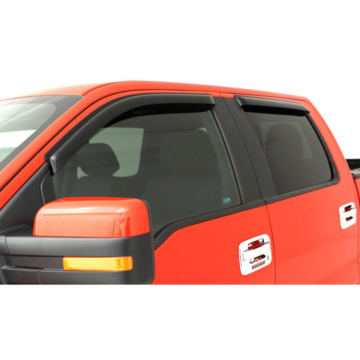 TRAILFX 4250H TrailFX Rainguard Window Vents for Jeep Gladiator JT 2020-2025 and Jeep Wrangler JL 2018-2025 Smoke Acrylic Low Profile Tape-On Side Window Deflectors TrailFX 4250H