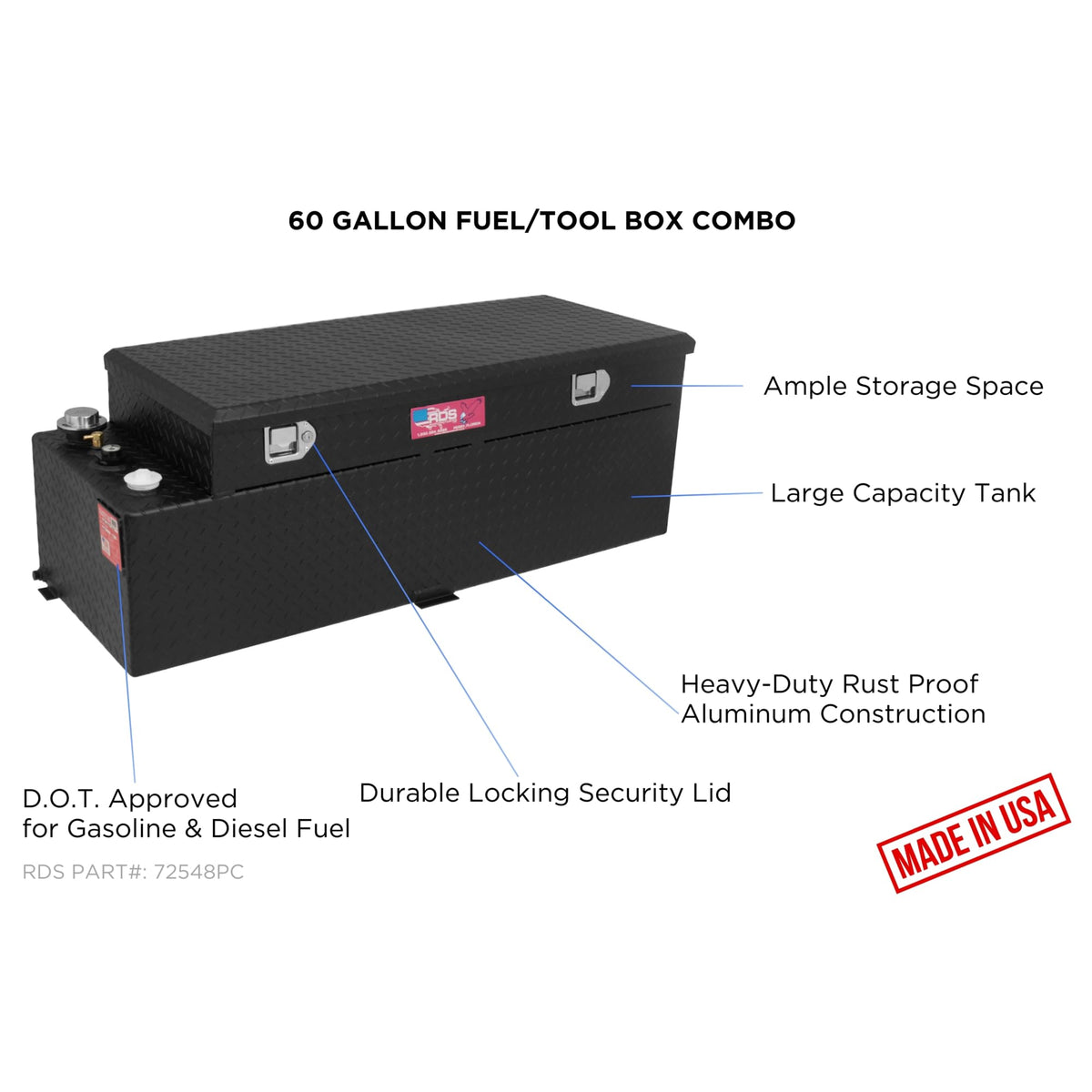 RDS MFG INC 72548PC RDS MFG 72548PC INC Transfer Tool and Fuel, 60 Gal