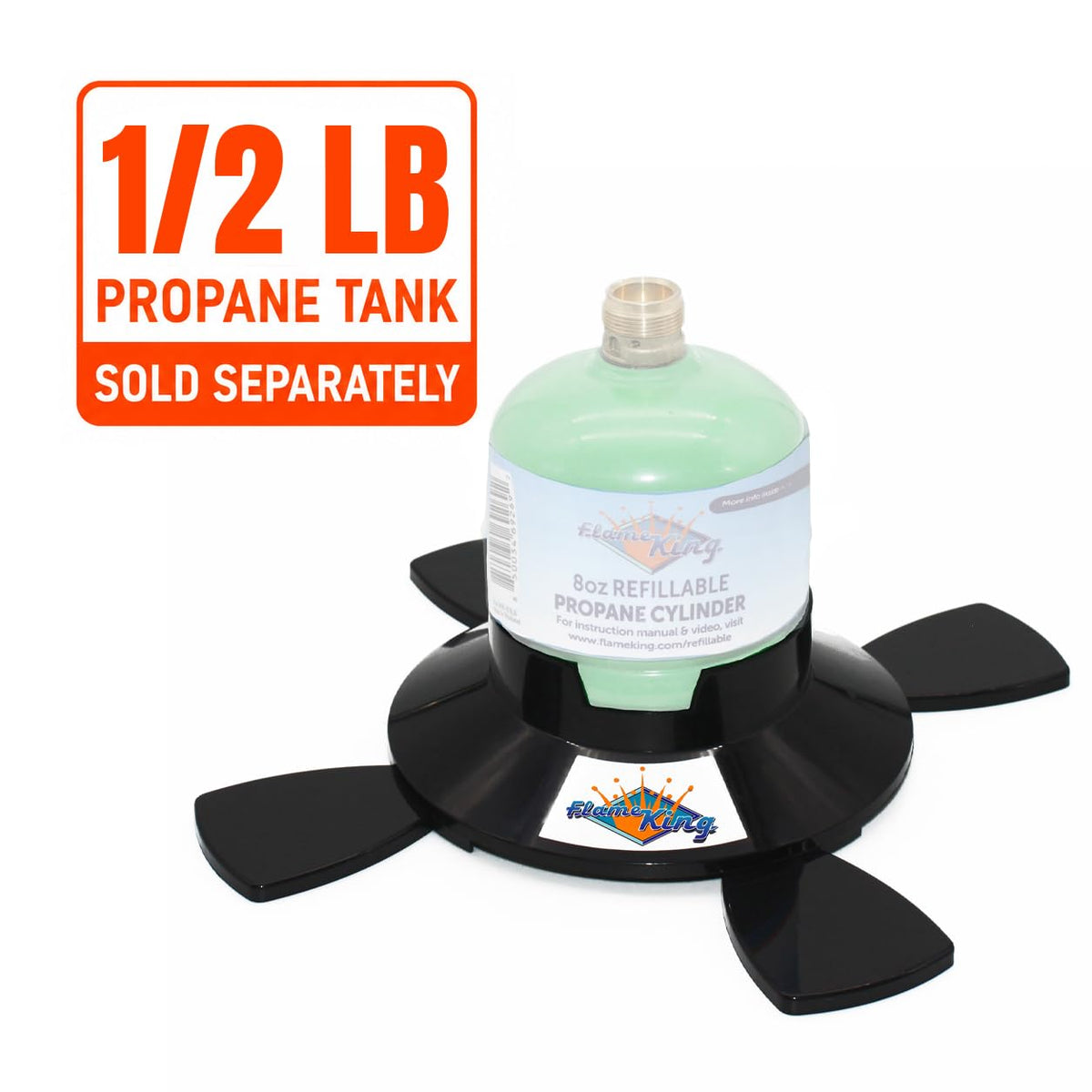 FLAME KING YSN1LBB Flame King YSN1LBB Propane Base for 1LB and 1/2LB Propane Canisters for Safety and Stability