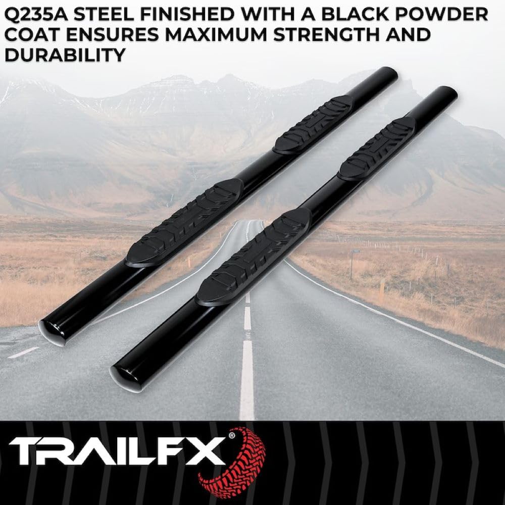 TRAILFX 2950522053 TrailFX 2950522053 Black 4" Oval Tube Side Step