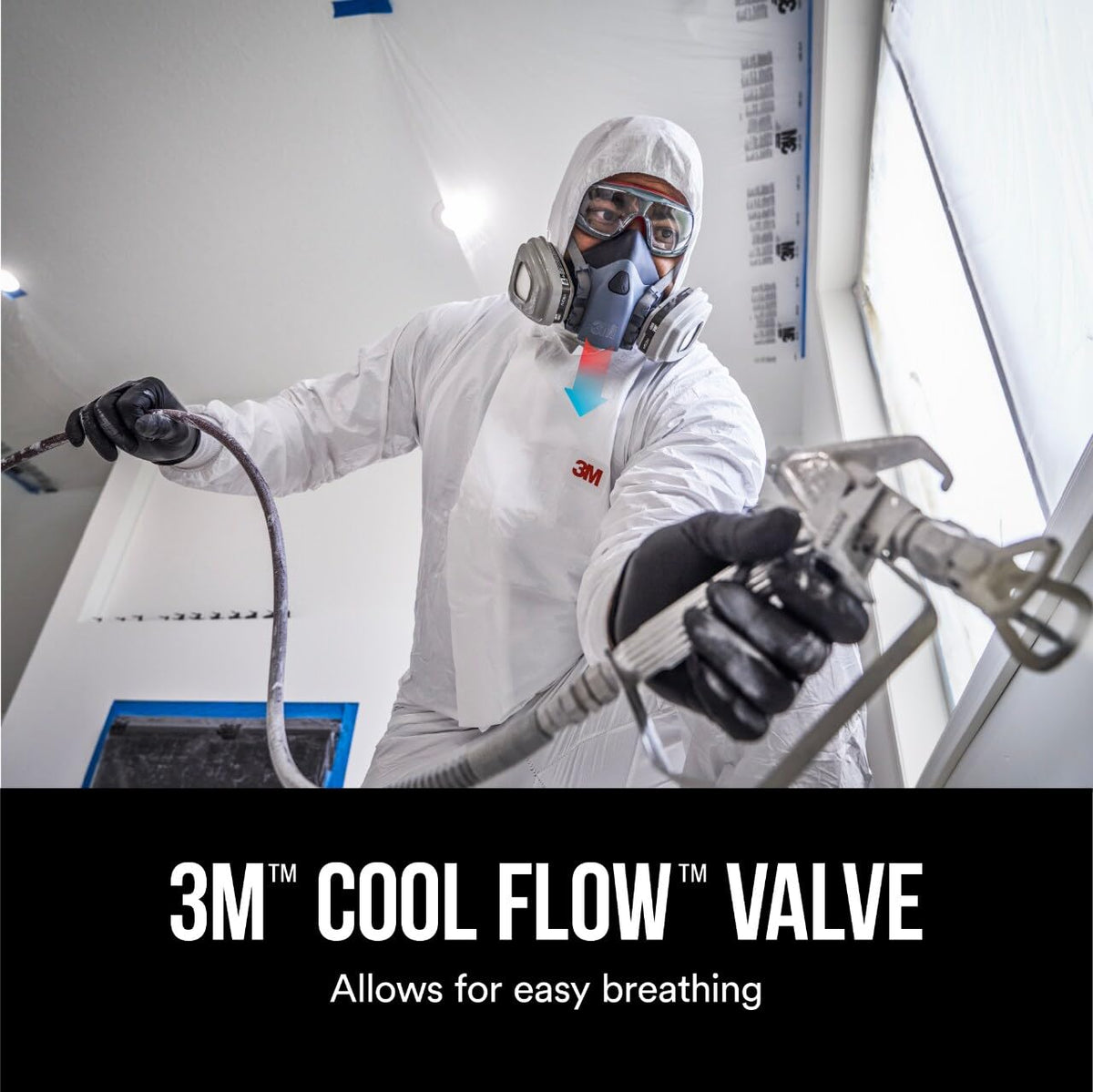3M 52766 3M Professional Half Mask Organic Vapor, P95 Respirator with Cool Flow Valve, Reusable Respirator, Large