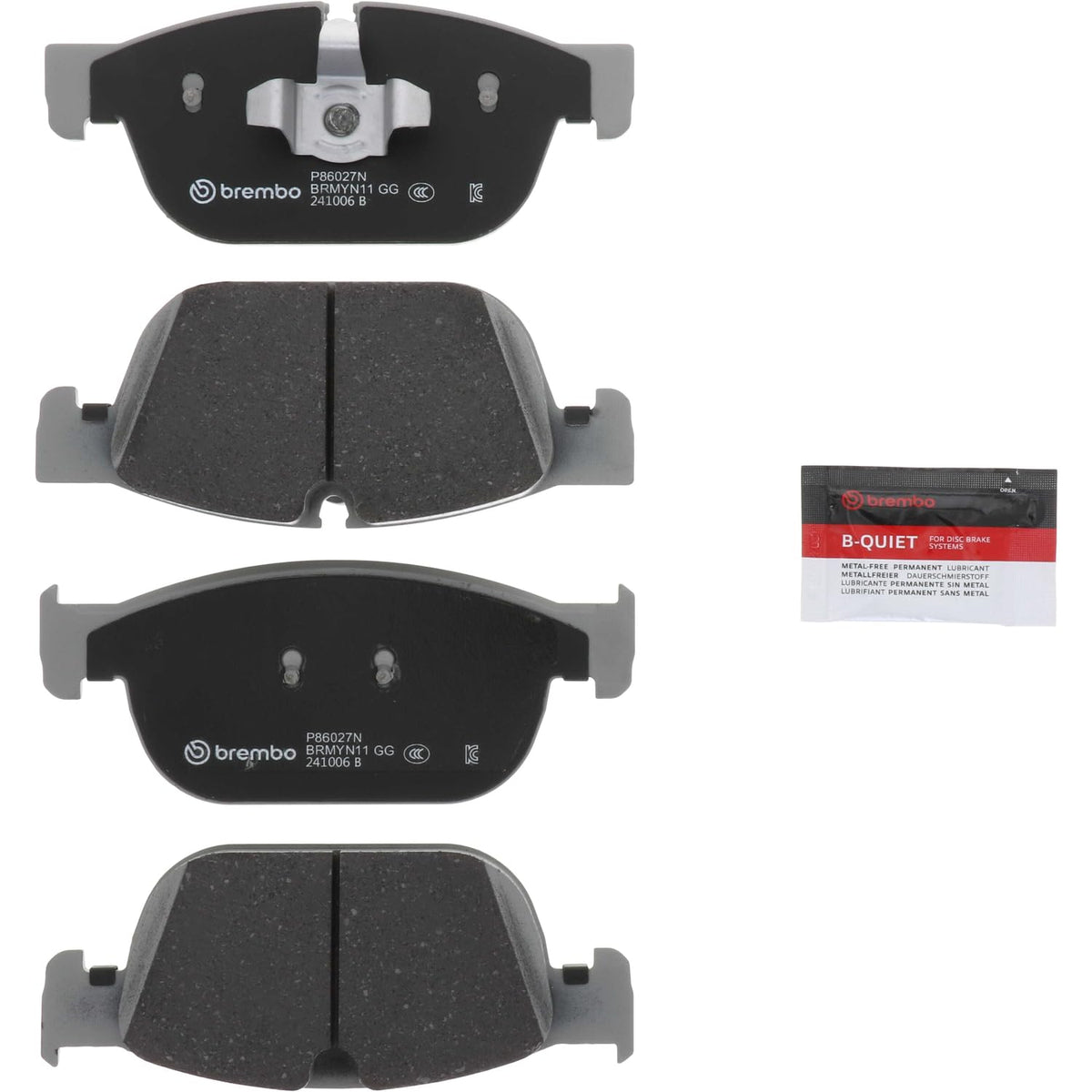 BREMBO P86027N Brembo P86027N Premium Ceramic Front Disc Brake Pad Set VOLVO OE# 31665288