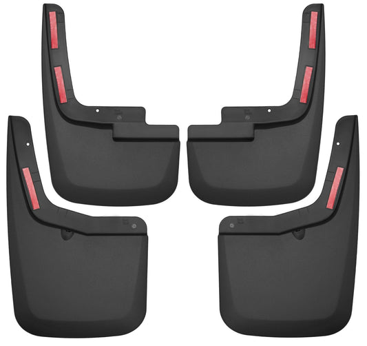 Husky Liners 58456 Husky Liners - Front & Rear Mud Guards – 2015-2020 Ford F-150 w/OEM Fender Flares, Front & Rear Set - Black, 4 Pc – 58456