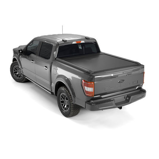 TRAILFX TFX6004 TrailFX Hard Retractable Tonneau Cover Fits 2015-2025 Ford F-150 6.5 Foot Bed Manual Retractable with Key Lock Black Matte Powder Coated Aluminum T-Slot Rails Clamp-On TrailFX TFX6004