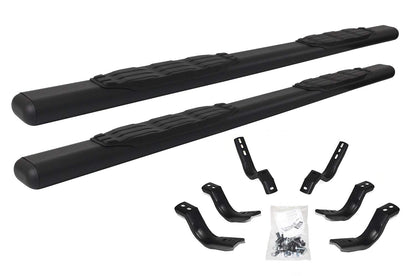 GO RHINO 105451687T Go Rhino 5" Oval 1000 Series Sidesteps & Brackets | Mild Steel, Textured Black | 105451687T | Fits 2020-2024 Jeep Gladiator JT, 4-Door