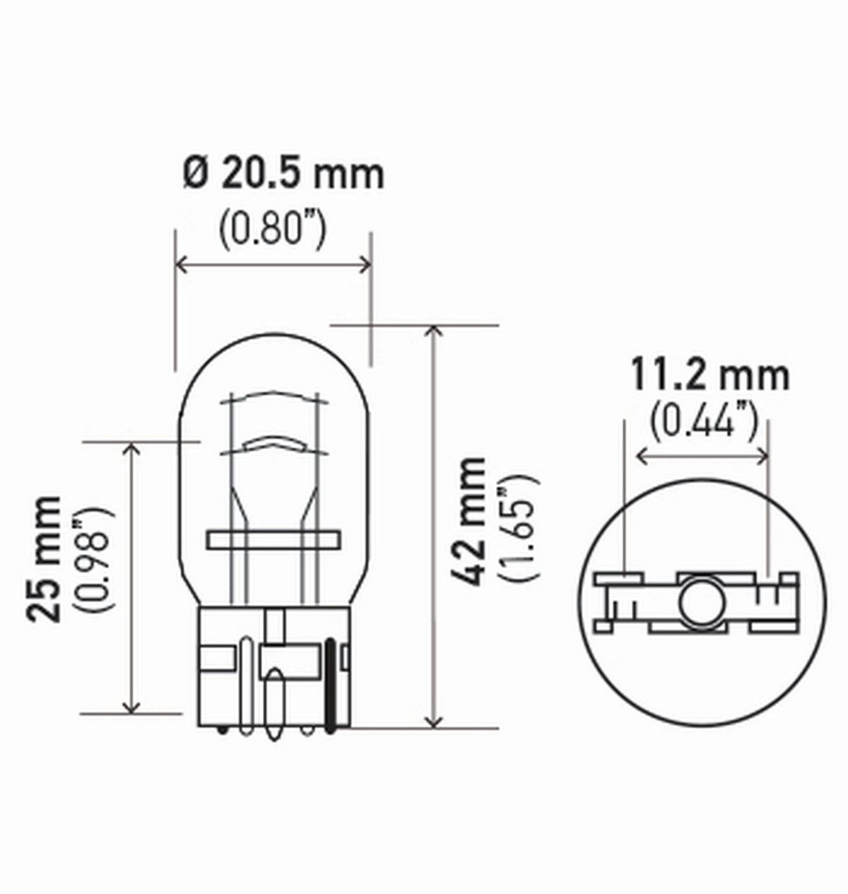 Hella 7443TB BULB 7443 12V 21/5W W3X16Q T6.5 (2