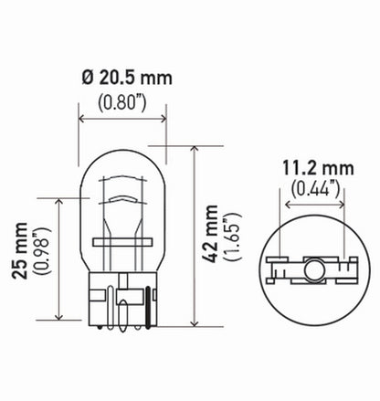 Hella 7443TB BULB 7443 12V 21/5W W3X16Q T6.5 (2