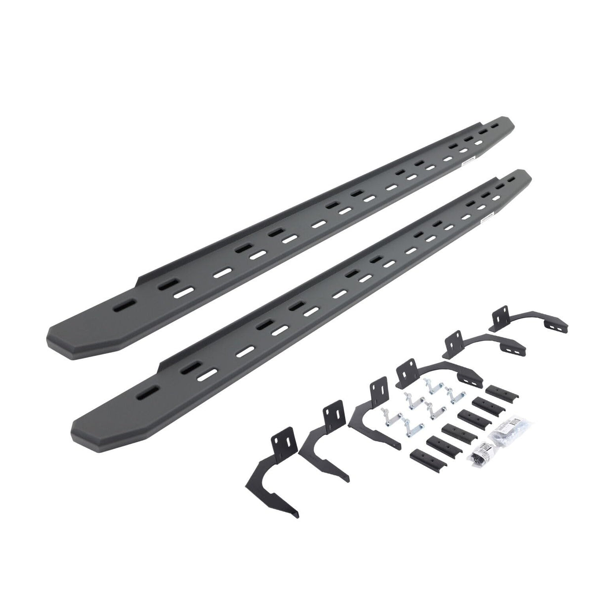 GO RHINO 69609980SPC Go Rhino RB30 Slim Running Boards & Brackets | Galvanized Steel, Textured Black | 69609980SPC | Fits 2009-2014 RAM 1500 Quad Cab Pickup
